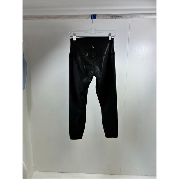 Lululemon Align High Rise in Black Shimmery Size 8 - Picture 2 of 10